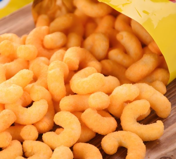 corn puffed snack food production line double screw extruder snack food machine factory